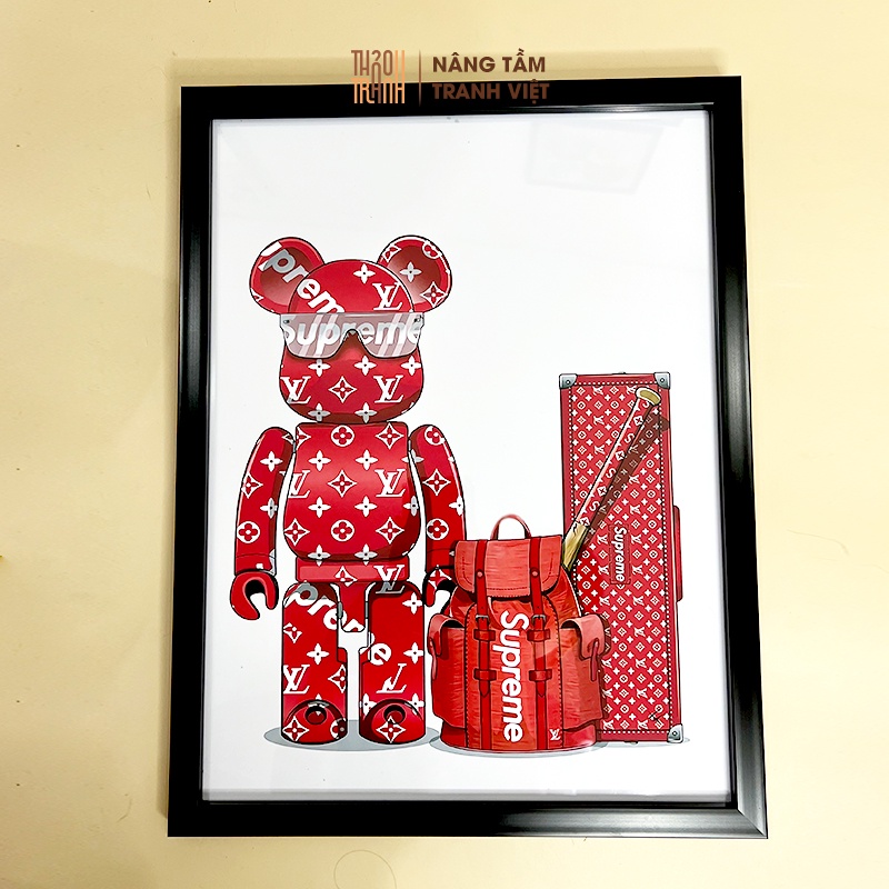 Tranh Hypebeast Bearbrick Luxury - Độc Lạ, Trang Trí Phòng Hypebeast, Sneakerhead