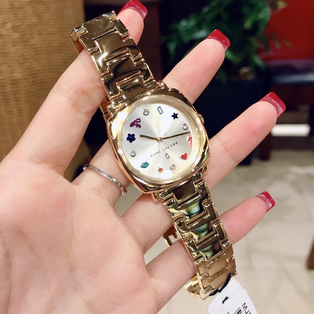 Đồng hồ nữ marc jacobs MJ3549 size 34mm màu vàng kèm hộp hãng