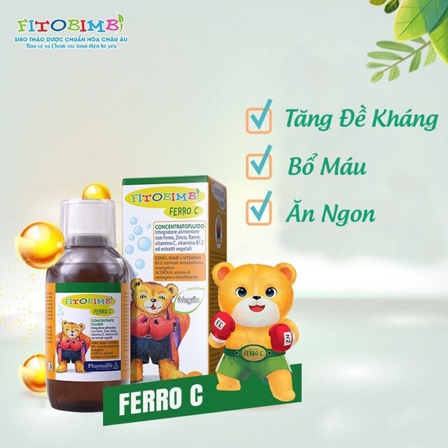 FerroC FITOBIMBI + kẽm+Men | Thế Giới Skin Care