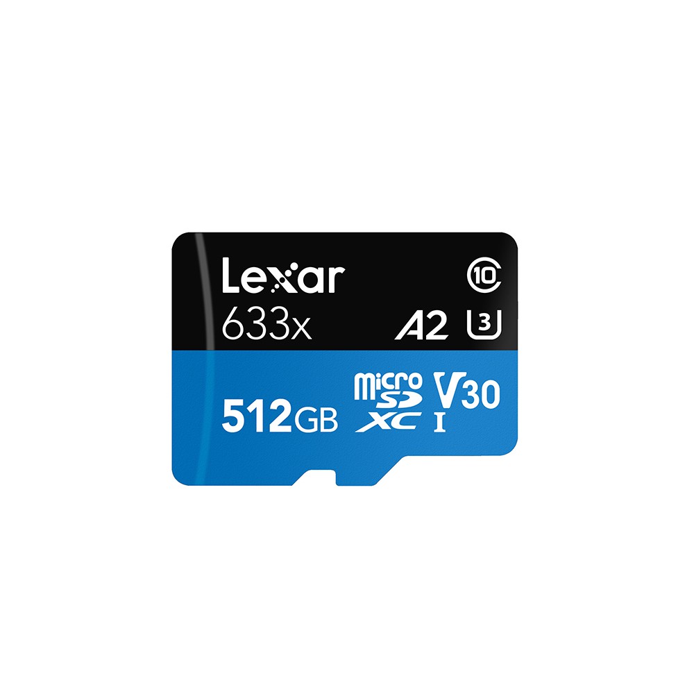Thẻ nhớ MicroSDXC Lexar 512GB A2 V30 U3 4K 633x 100MB/s - With Adapter