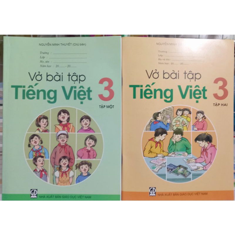 vở bài tập Tiếng Việt lớp 3 tập 1 + tập 2 + bao kiến + bút chì 2b