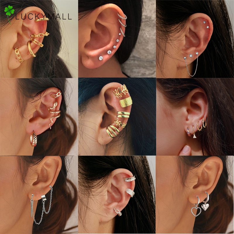 Bông tai hình chữ thập/ bướm bằng kim loại đính ngọc trai phong cách cổ điển thời trang cho nữ
