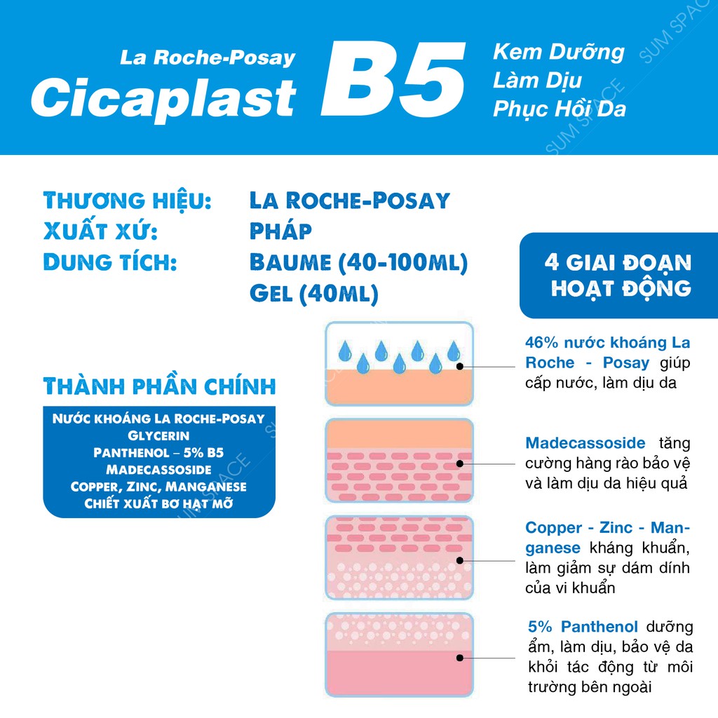 Gel dưỡng da La Roche Posay Cicaplast Gel B5