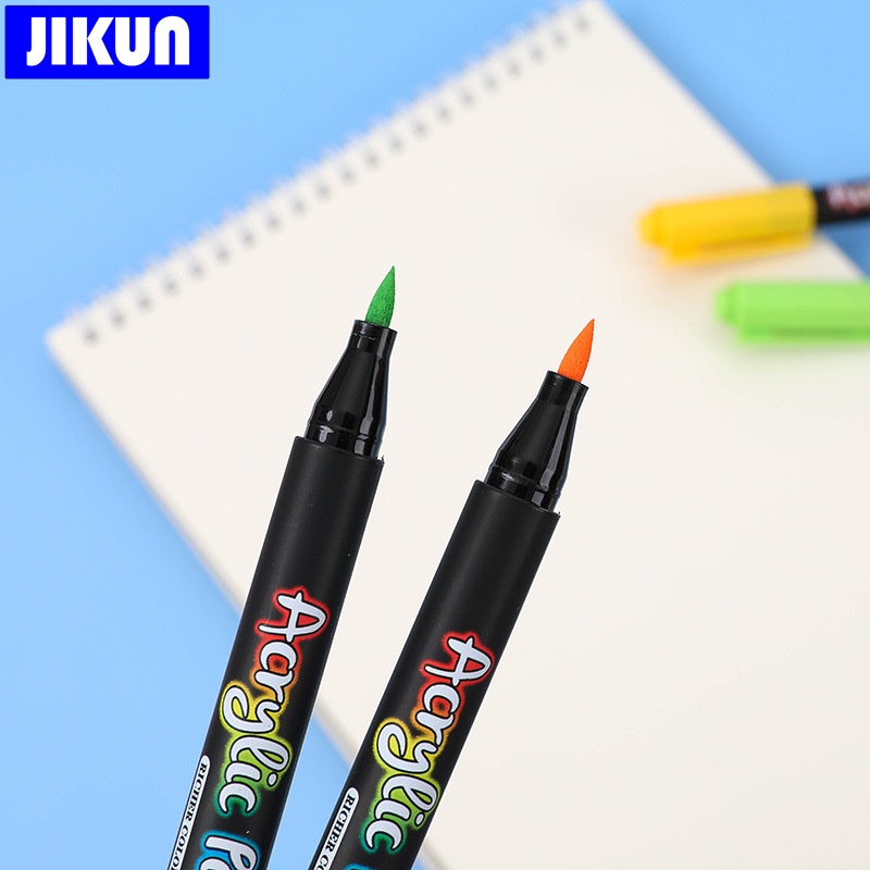 Bút Lông Acrylic 36 Màu Dùng Vẽ Trang Trí Cho Vải/Thủy Tinh/Vải