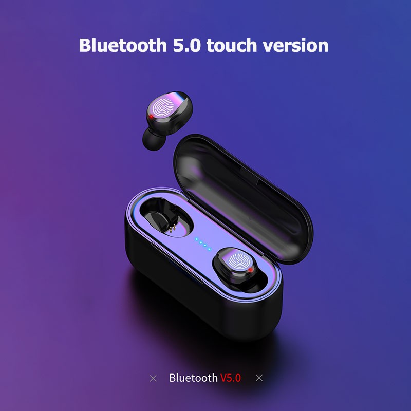 Tai Nghe Nhét Tai Bluetooth NBX F9 Cảm Ứng Với Hai Nút Chỉnh Âm Không Có Màn Hình Phong Cách Thể Thao