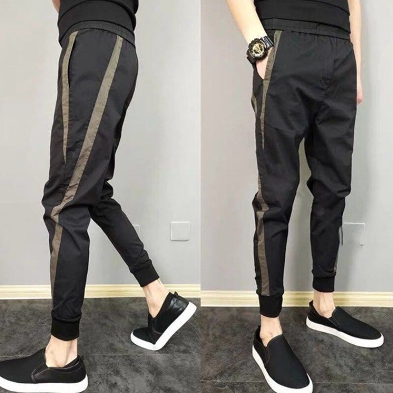 Quần Legging Họa Tiết Sọc Caro Phong Cách Công Sở Thời Trang Thu Đông Cho Nam