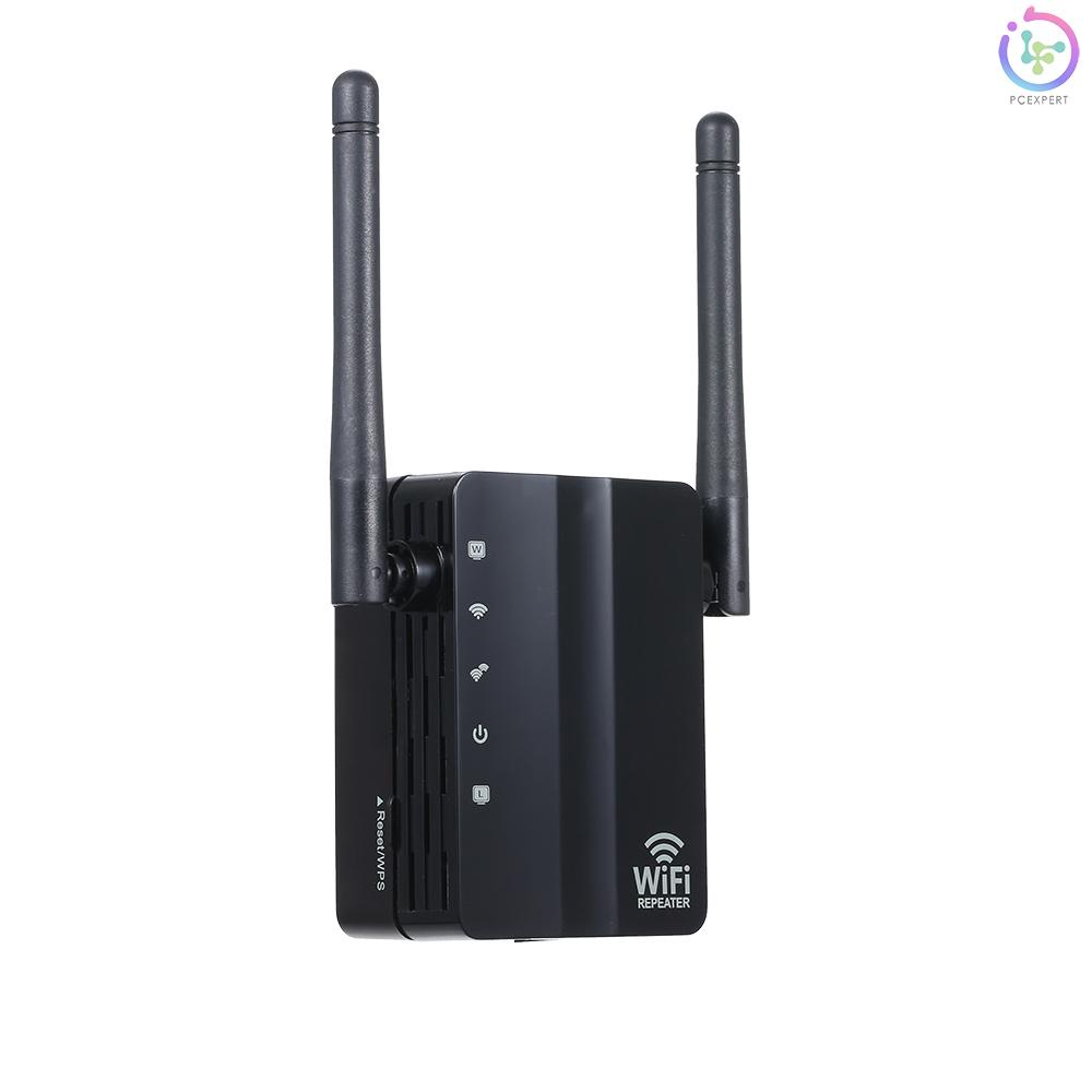 WiFi Repeater Wireless 300Mbps Router AP Mode WiFi Extender 2.4G Wireless Repeater (Black)