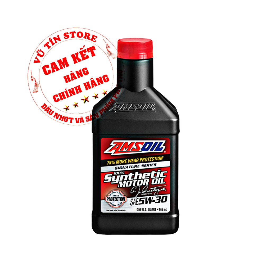 Dầu nhớt động cơ AMSOIL Signature Series 5W-30 Synthetic Motor Oil 0.946ml