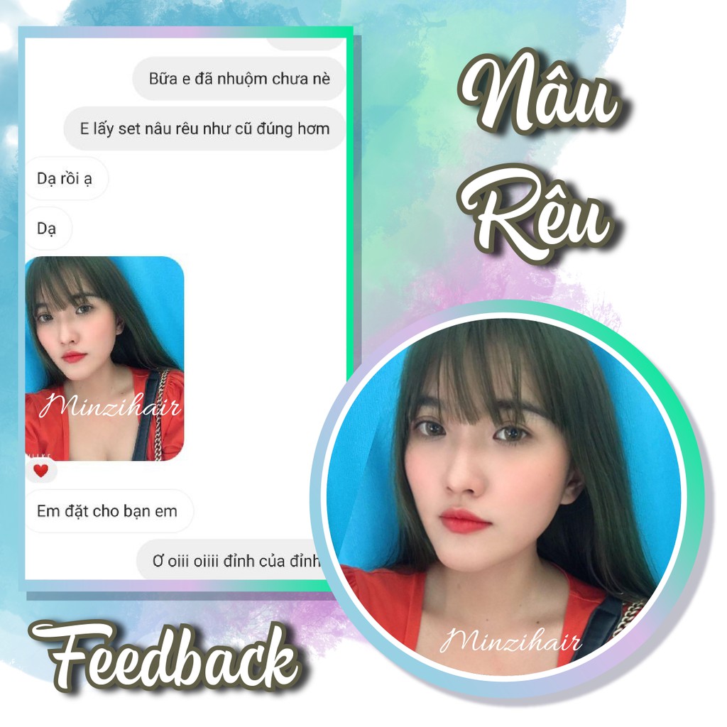 Thuốc Nhuộm Tóc Nâu Rêu | Lên Từ Nền Tóc Nâu - Thuốc nhuộm tóc Minzihair | BigBuy360 - bigbuy360.vn