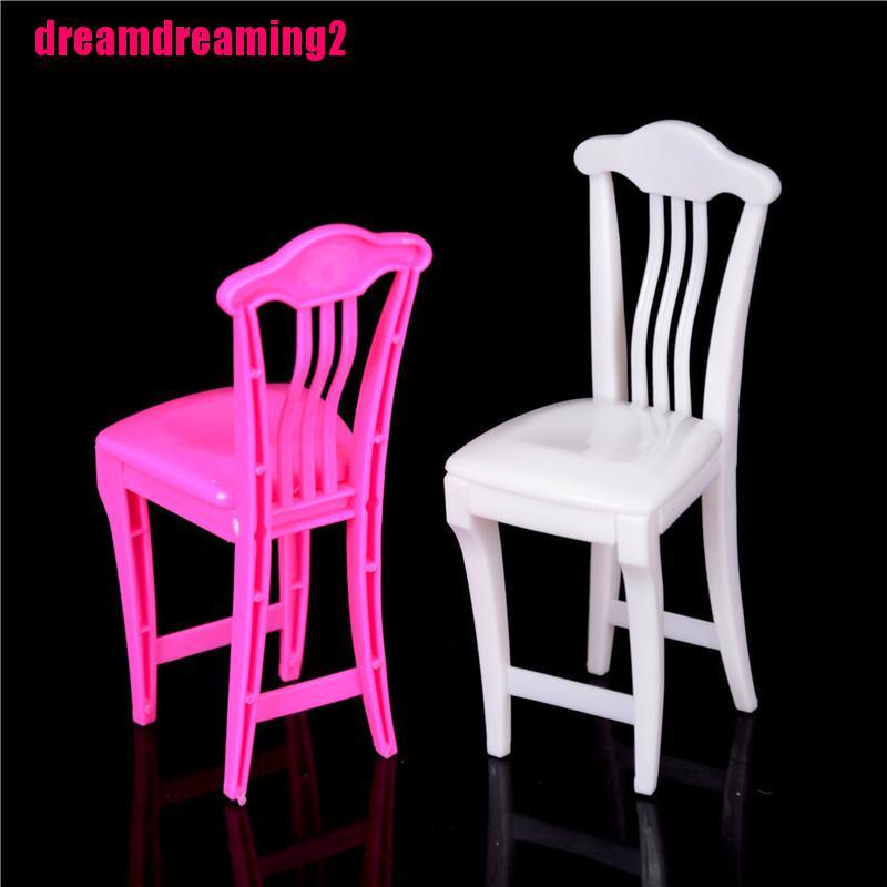 [Dream]4pcs/lot Nursery Baby High Chair Table chair 1/6 for Doll's House Dollhouse Furniture,play house toys