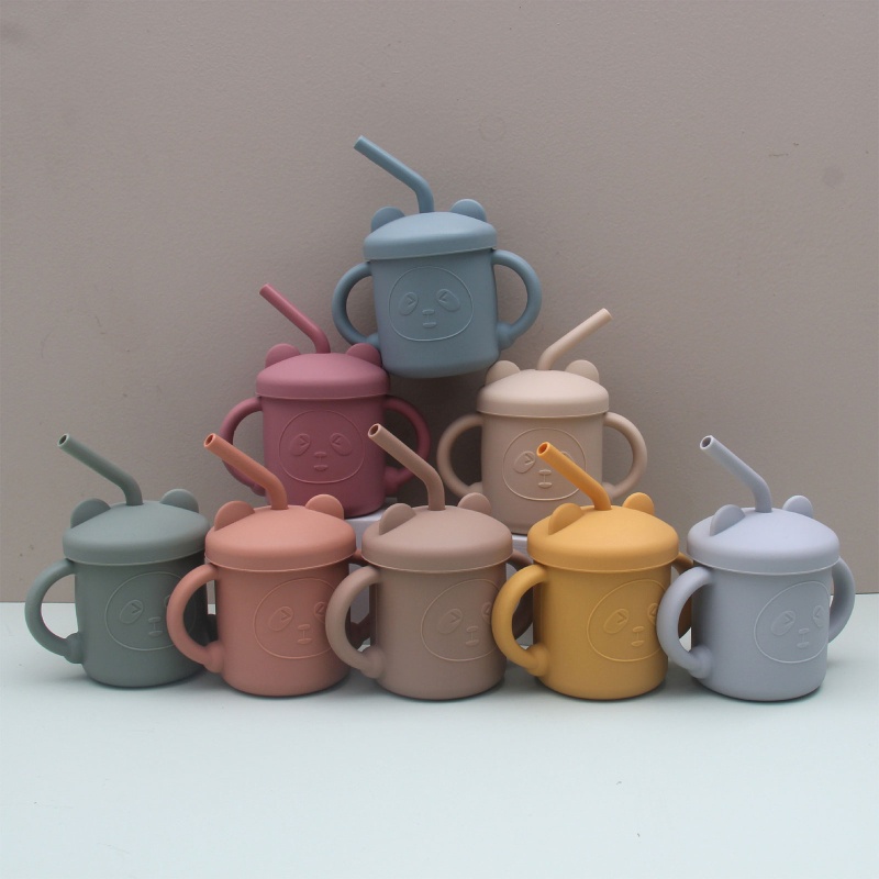 Bình Nước Silicone Không BPA Cho Bé Tập Ăn