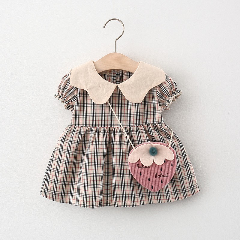 Váy xòe bé gái LOBY được tặng túi dâu V0401022 (3 tháng - 3 tuổi)