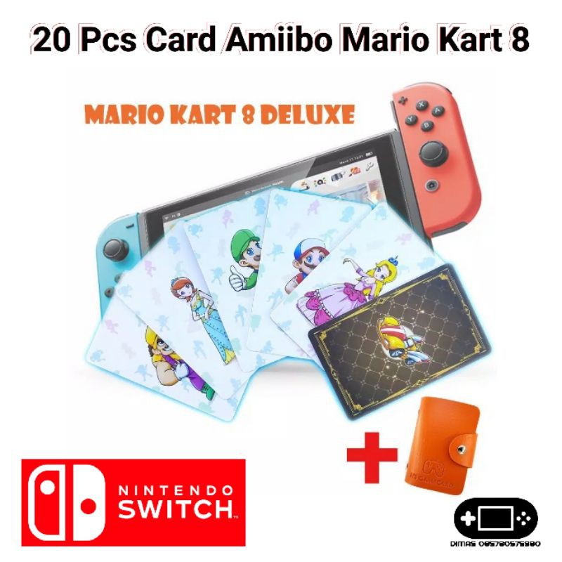 Set 20 Thẻ Game Amiibo Mario Kart 8 Cho Nintendo Switch
