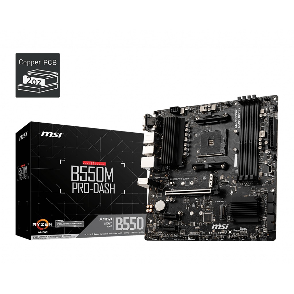 Main MSI B550M PRO-DASH (Chipset AMD B550/ Socket AM4/ VGA onboard)