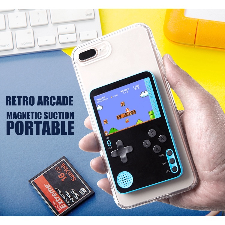 Máy chơi game cầm tay siêu mỏng công nghệ cao, tích hợp sẵn 500 trò chơi kinh điển và vui nhộn