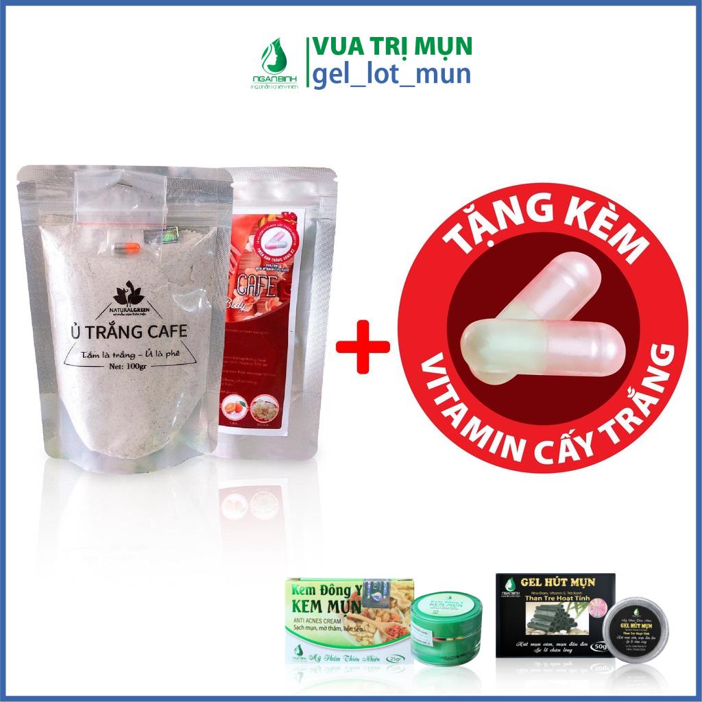 (100gr) COMBO 1 GÓI Ủ TRẮNG CAFE THIÊN NHIÊN (dùng cả face và body) mẫu mới nhất,date mới nhất.. mới nhất, mới cập nhật