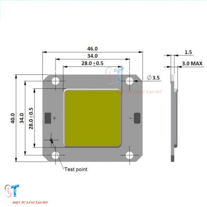 Đèn Led COB 3.7V-30W 60P Trắng Sáng (chip COB)