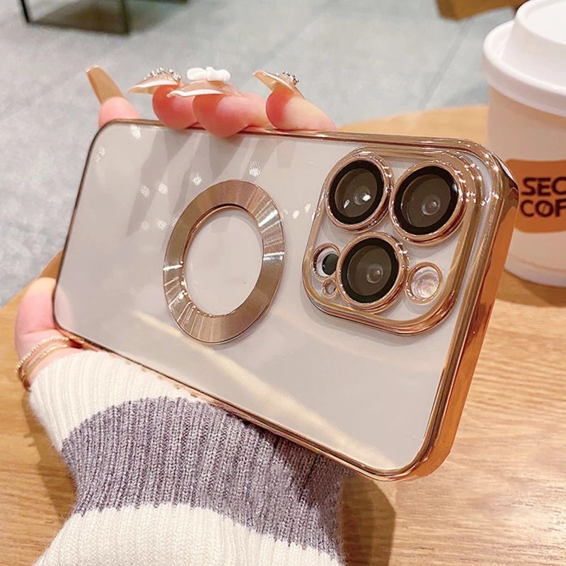 Ốp Điện Thoại Mềm Trong Suốt Mạ Viền Sang Trọng Cho iPhone 14 Pro max 14 plus 13 Pro max 12 11 Pro max x xs max xr 7 plus 8 plus