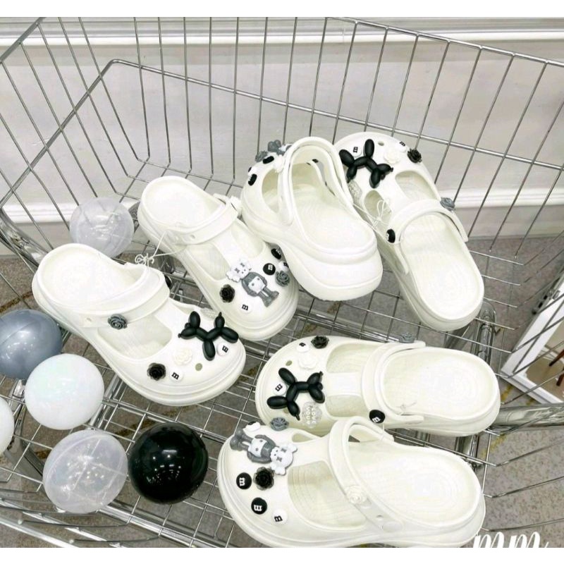 ( Tặng Sticker ) Dép Sục Cross Lạc Đà Độn Đế 4.5cm Siêu Nhẹ