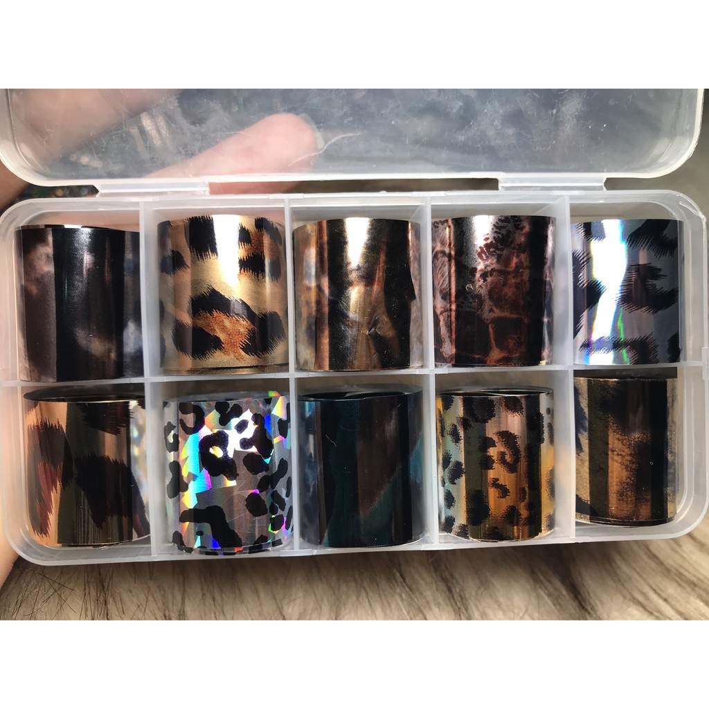 Foil dán móng da báo ( hộp nhỏ )