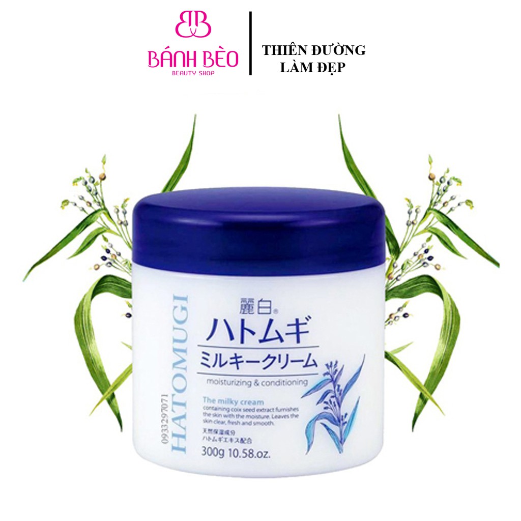Kem Dưỡng Ẩm, Làm Sáng Da Chiết Xuất Hạt Ý Dĩ Hatomugi Moisturizing &amp; Conditioning The Milky Cream 300g