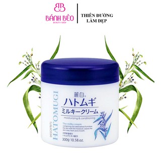 Kem Dưỡng Ẩm, Làm Sáng Da Chiết Xuất Hạt Ý Dĩ Hatomugi Moisturizing & Conditioning The Milky Cream 300g