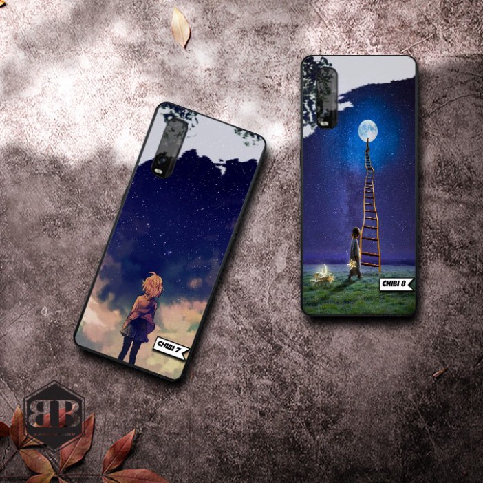 ỐP lưng kính cường lực Oppo Find X2 chibi