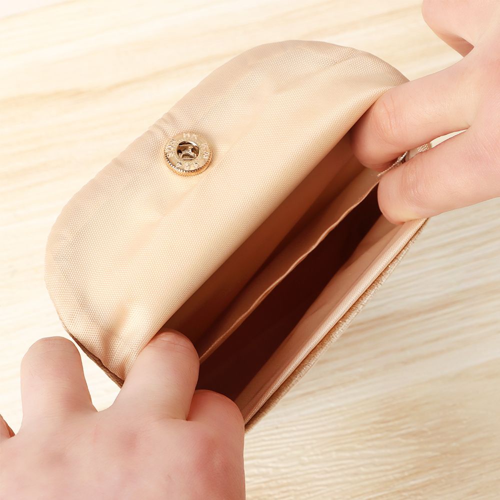 LAKAMIER Portable Velvet Storage Bag Sanitary Napkin Pads Tampons Organizer Pouch Coin Purse Card Holder Headphone Case