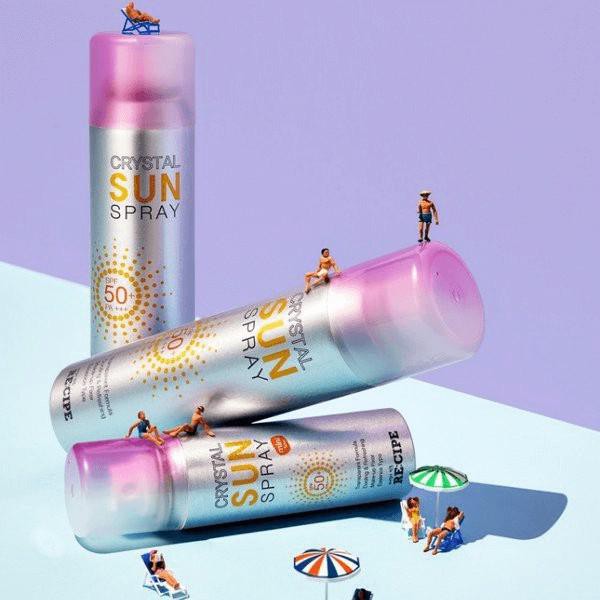 [150ml] Xịt chống nắng Hàn Quốc RECIPE CRYSTAL SUN SPRAY SPF 50 + PA+++