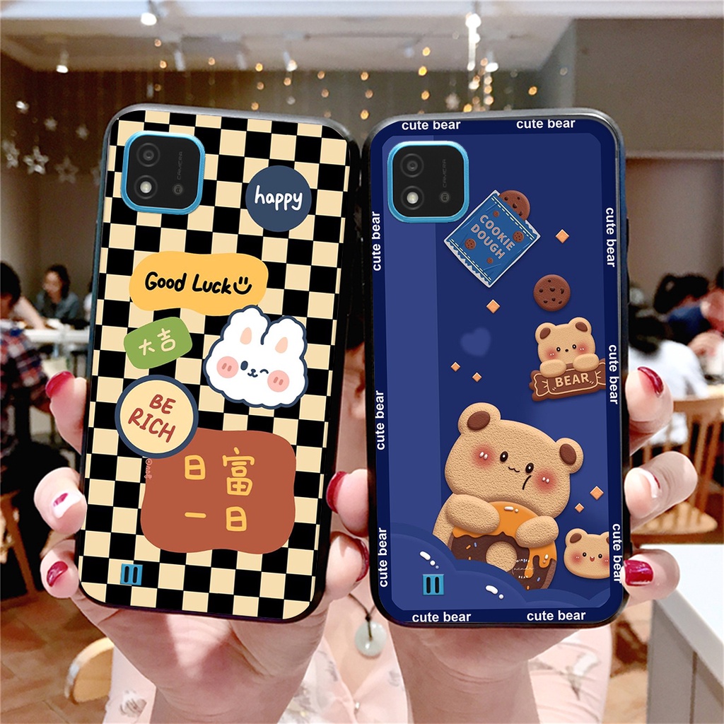 Ốp lưng Realme C20 / C11 2021 in hình 3D GẤU cute be@r, soda, happy day cực hot ,thời thượng