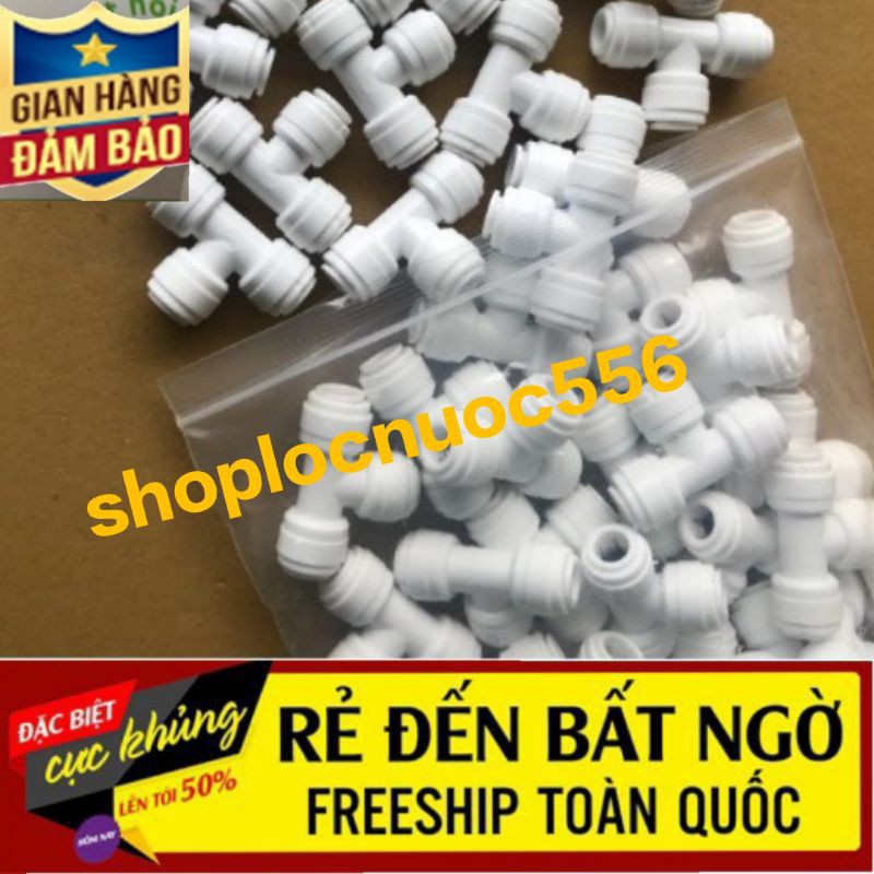 T chia nước 3 đầu dây 6mm nối nhanh