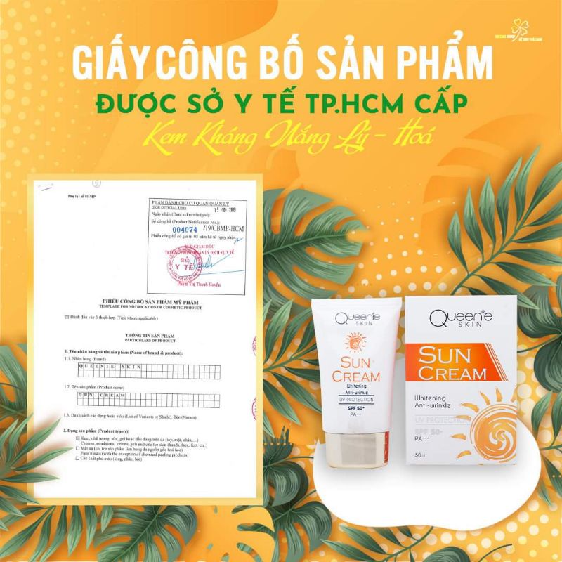 Kem Chống Nắng Queenie Skin Mẫu Mới - Kem Khánh Nắng Lý Hoá Queenie Skin Chính Hãng
