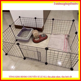 [TẶNG CHỐT GẮN] Chuồng chó, chuồng mèo, chuồng thỏ, chuồng quây thú cưng lắp ghép bằng lưới sắt bán theo tấm