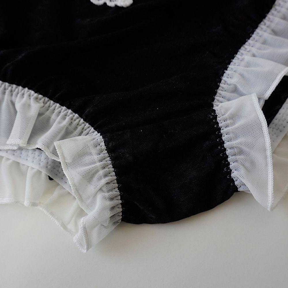 OCEANMAP Quần Lót Lưng Cao Kẻ Sọc Thoáng Khí Phong Cách Lolita Quyến Rũ Cho Nữ