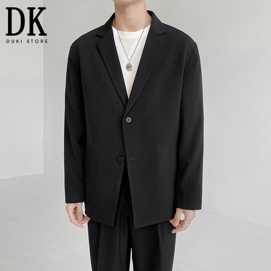 Áo vest áo khoác blazer nam màu đen cá tính LZB0049 - DUKI STORE