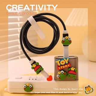 Phụ kiện bảo vệ cáp sạc thiết kế hình nhân vật hoạt hình dễ thương thích hợp cho compatible  for iPhone 13 20w 11 12promax