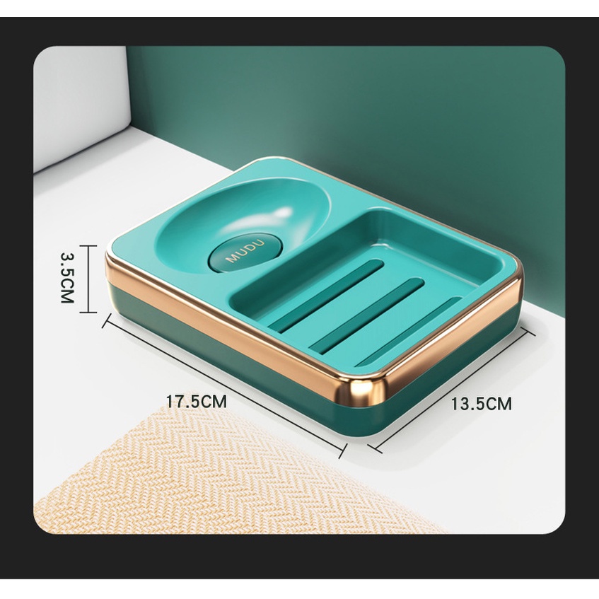 Khay Đựng Xà Phòng Hai Ngăn Tiện Lợi