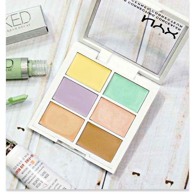 [Mã giảm giá mỹ phẩm chính hãng] Bảng lem che khuyết điểm  NYX Color Correcting Concealer - Bunny Beauty hàng đủ bill