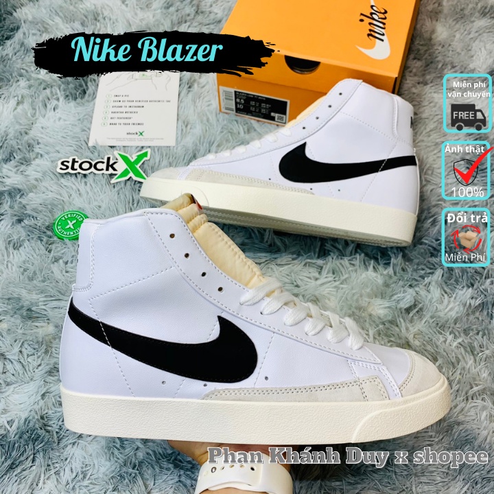 Giày Nike Blazer Mid 77 Vintage Đen Trắng Cổ Cao Hàng Cao Cấp