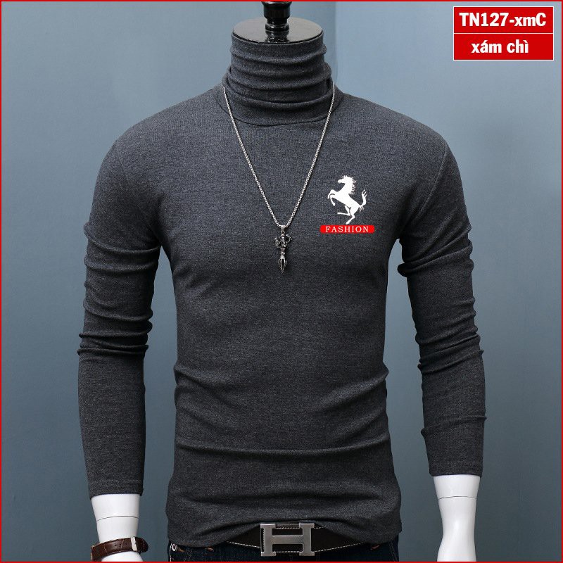 áo phông nam tay dài TN127 chui cổ sợi tre tổng hợp nhiều đẹp giá rẻ | BigBuy360 - bigbuy360.vn