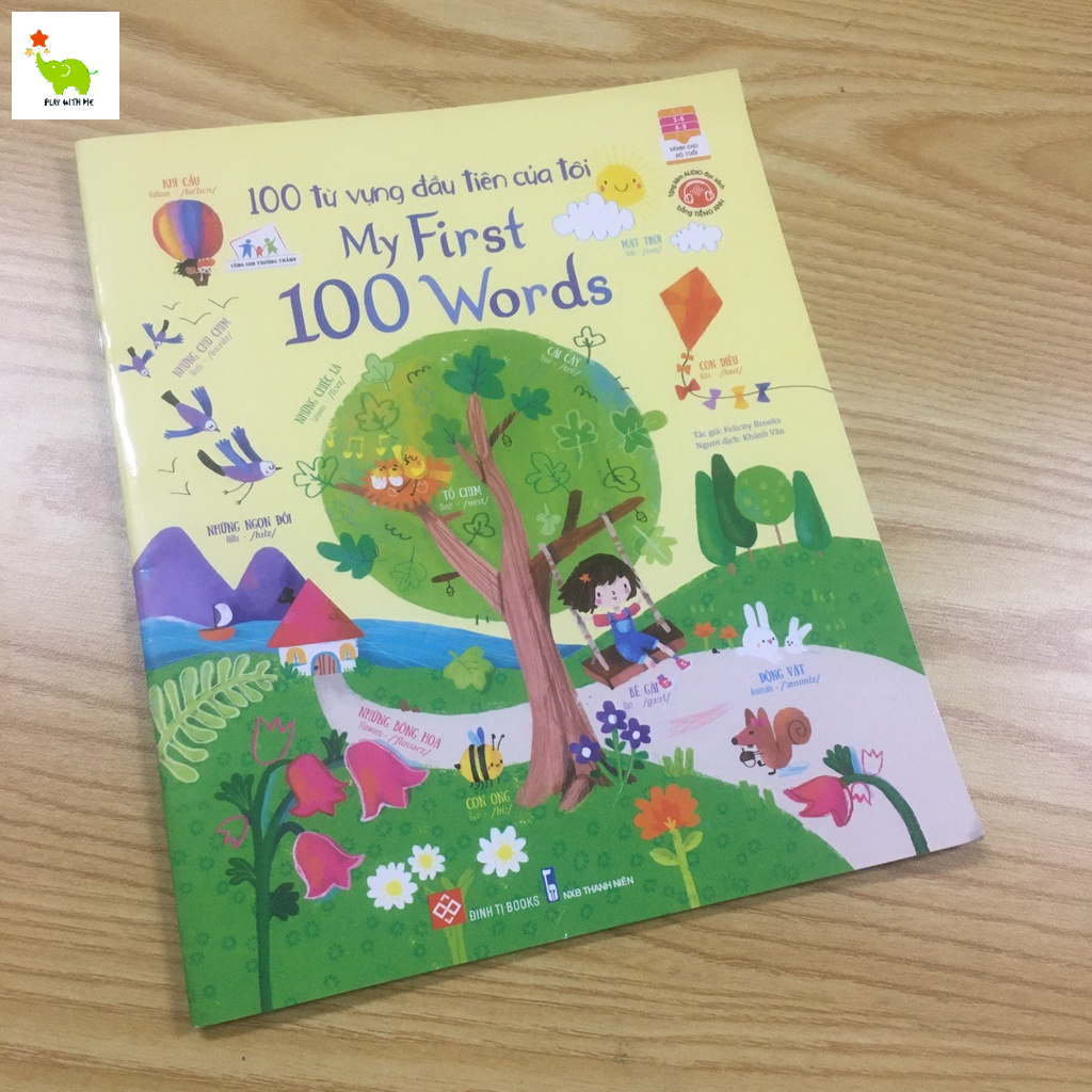 Sách - 100 từ vựng đầu tiên của tôi - My first 100 words cho bé từ 3-9 tuổi