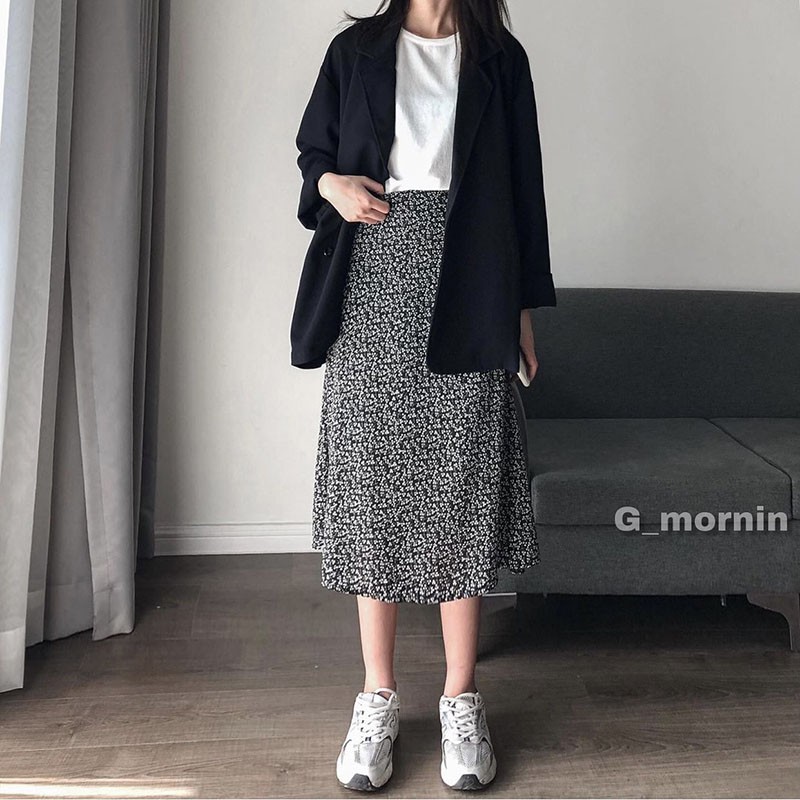 Chân Váy Nữ Dáng Dài Họa Tiết Hoa Nhí Có Lớp Lót Trong M2137 | BigBuy360 - bigbuy360.vn