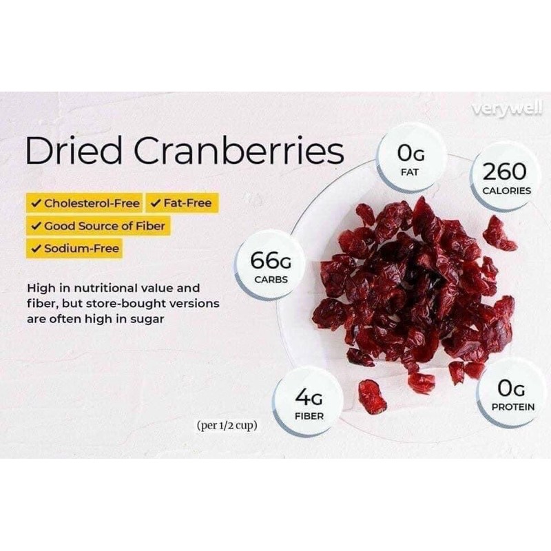 [Date 1/2022]-Quả NAM VIỆT QUẤT NGUYÊN TRÁI SẤY KHÔ CRAISIN WHOLE DRIED CRANBERRIES 1.8KG