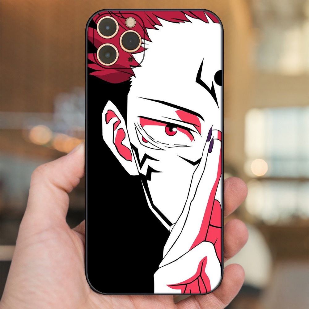 Ốp lưng iPhone 11 Pro Max dẻo đen cạnh vuông in hình Yuji Jujutsu Kaisen