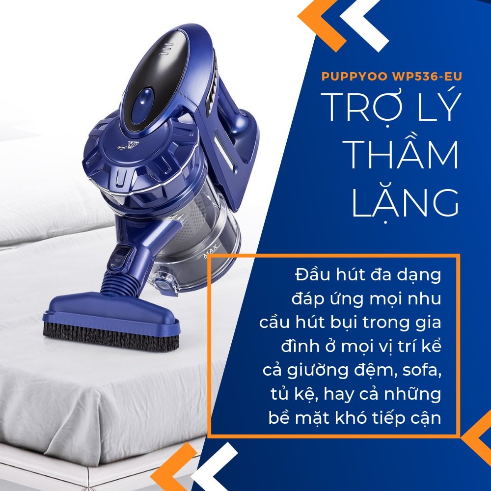 Máy hút bụi cầm tay không dây PUPPYOO WP536 đa năng gia đình mini pin sạc - HN | BigBuy360 - bigbuy360.vn