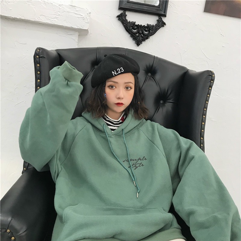 [CÓ BIGSIZE] [HD31] Áo hoodie rộng ulzzang nam nữ tay phồng mũ rộng - Liti shop