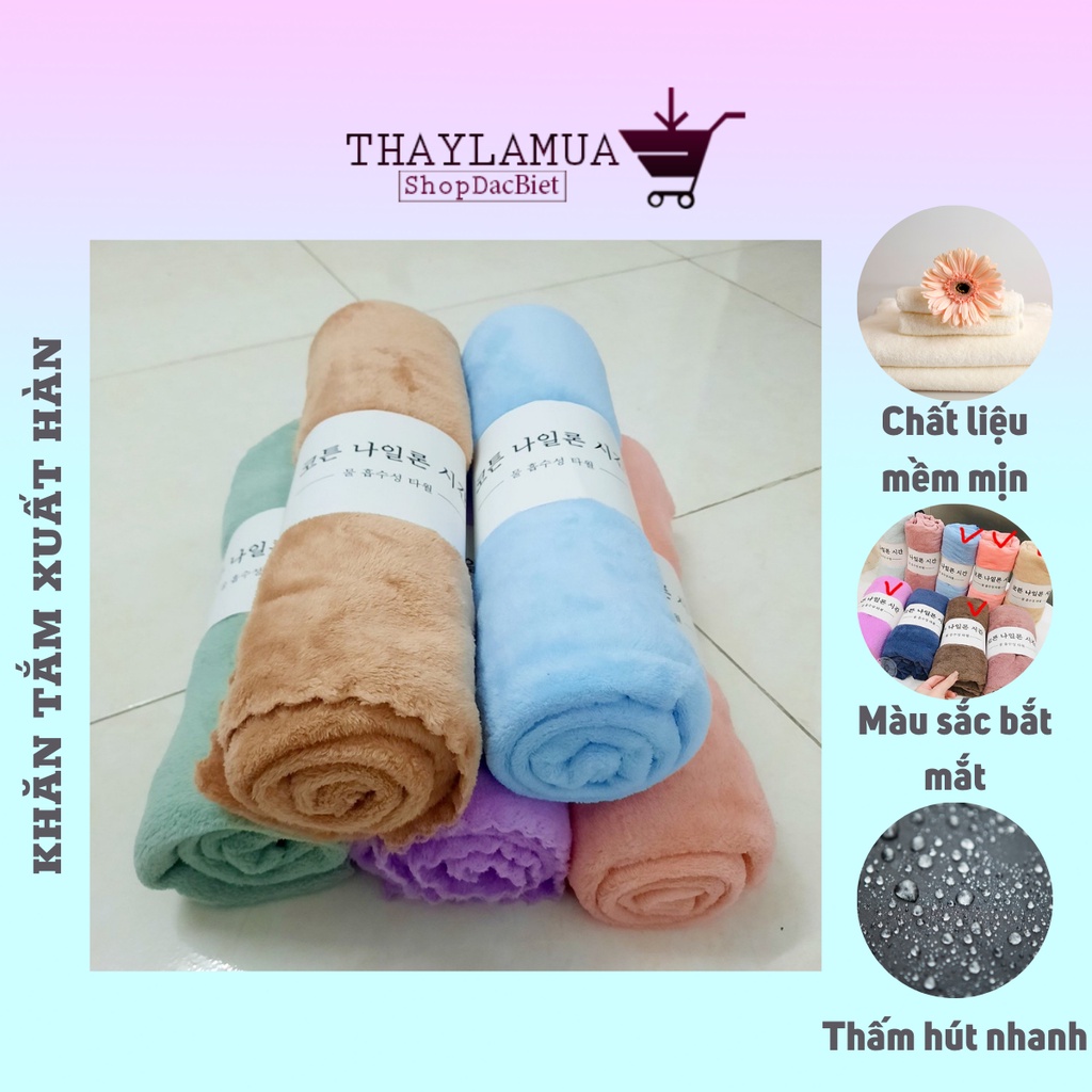 Khăn Tắm Xuất Hàn 70x140cm - Khăn Tắm Lông Cừu Mềm Mịn Thấm Nước