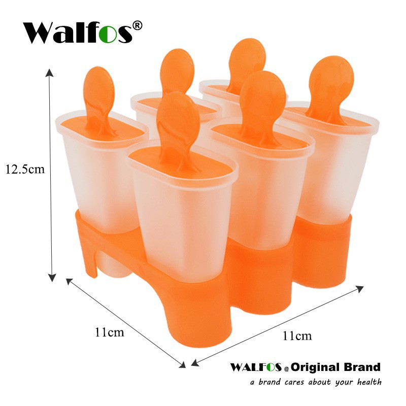 Khuôn Làm Kem Walfos 4 Ngăn/6 Ngăn DIY 2 Màu Sắc