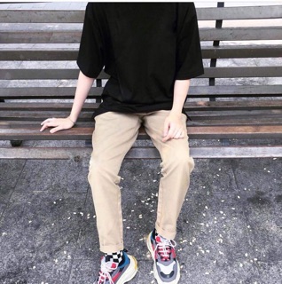 Quần Basic Kaki Đen + Tan