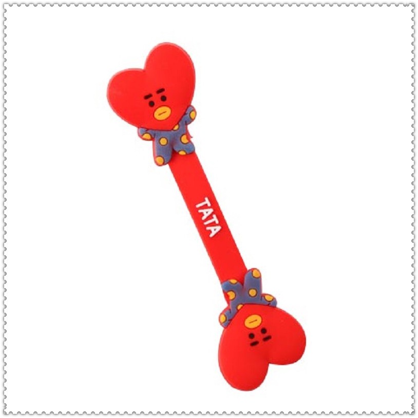 ◐ Cuộn Dây Cáp chimmy / cooky / tata / koya / rj / Xoài / shooky - kpop ◑ 1 Dụng Cụ Quấn Dây Cáp Bằng Silicon Họa Tiết Hoạt Hình Dễ Thương Tiện Dụng